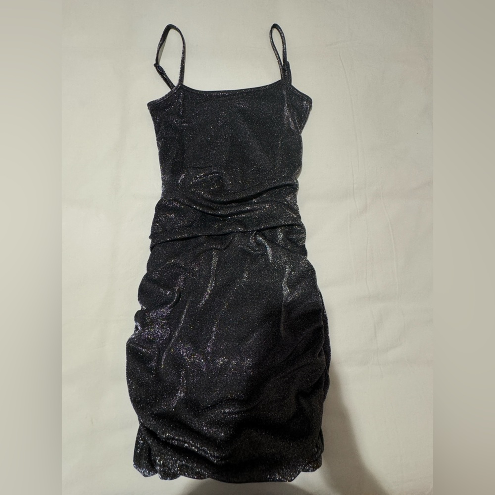 KATIE J NYC black sparkly mini dress